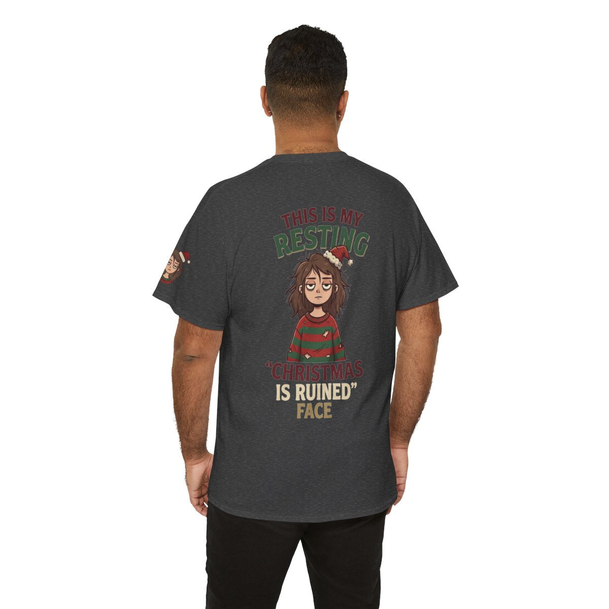 Color: Dark Heather | Christmas Is Ruined Premium Graphic Tee