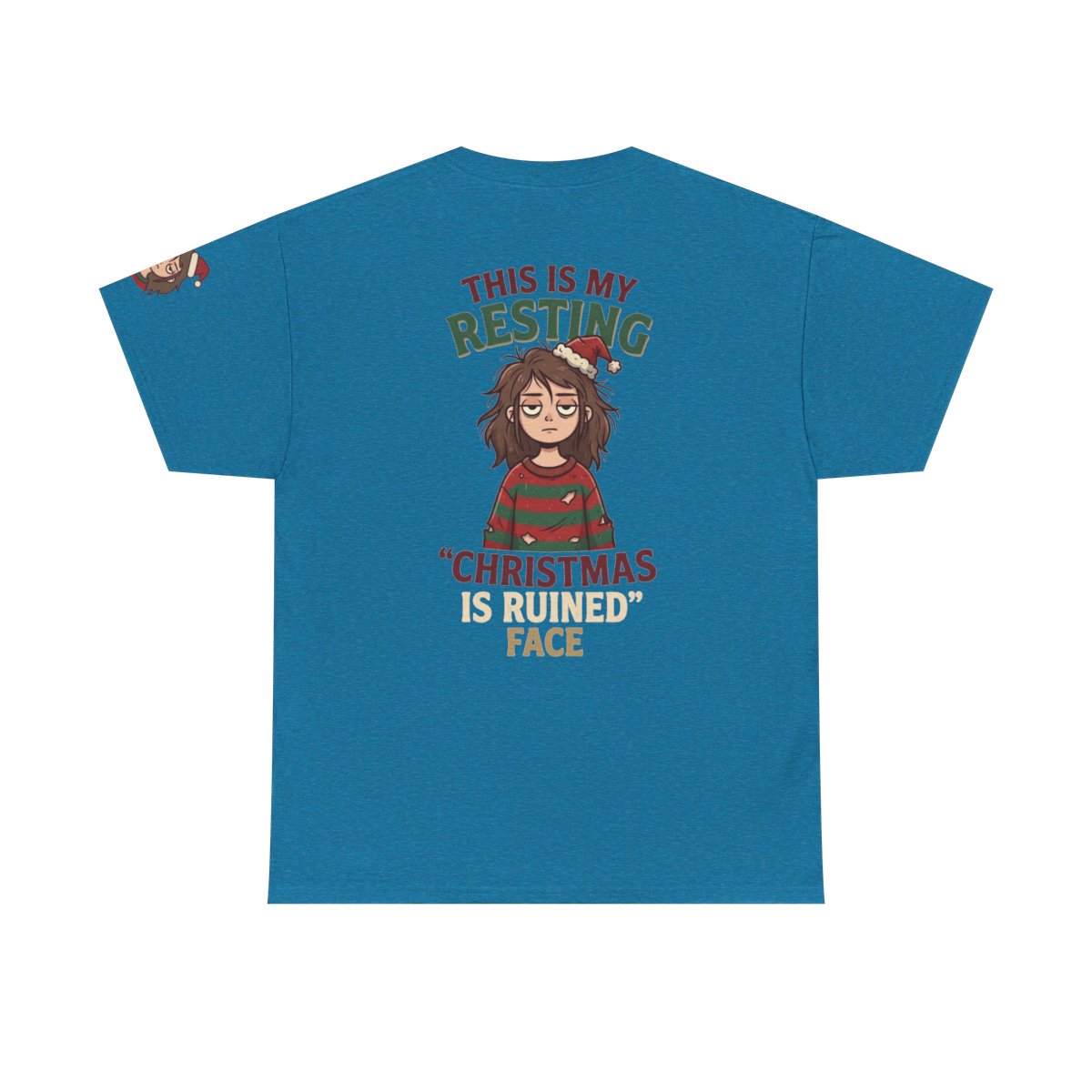 Color: Antique Sapphire | Christmas Is Ruined Premium Graphic Tee