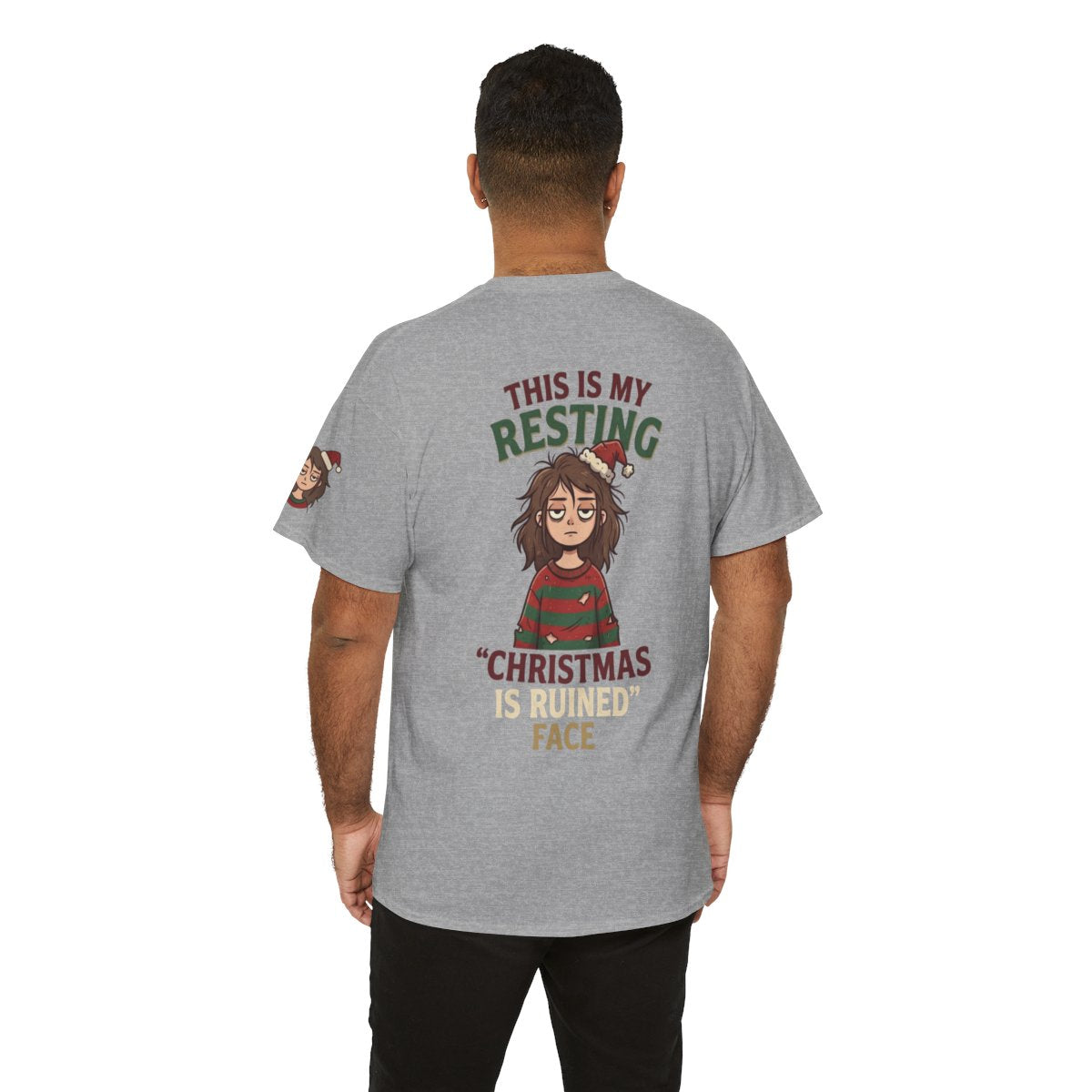 Color: Sport Grey | Christmas Is Ruined Premium Graphic Tee
