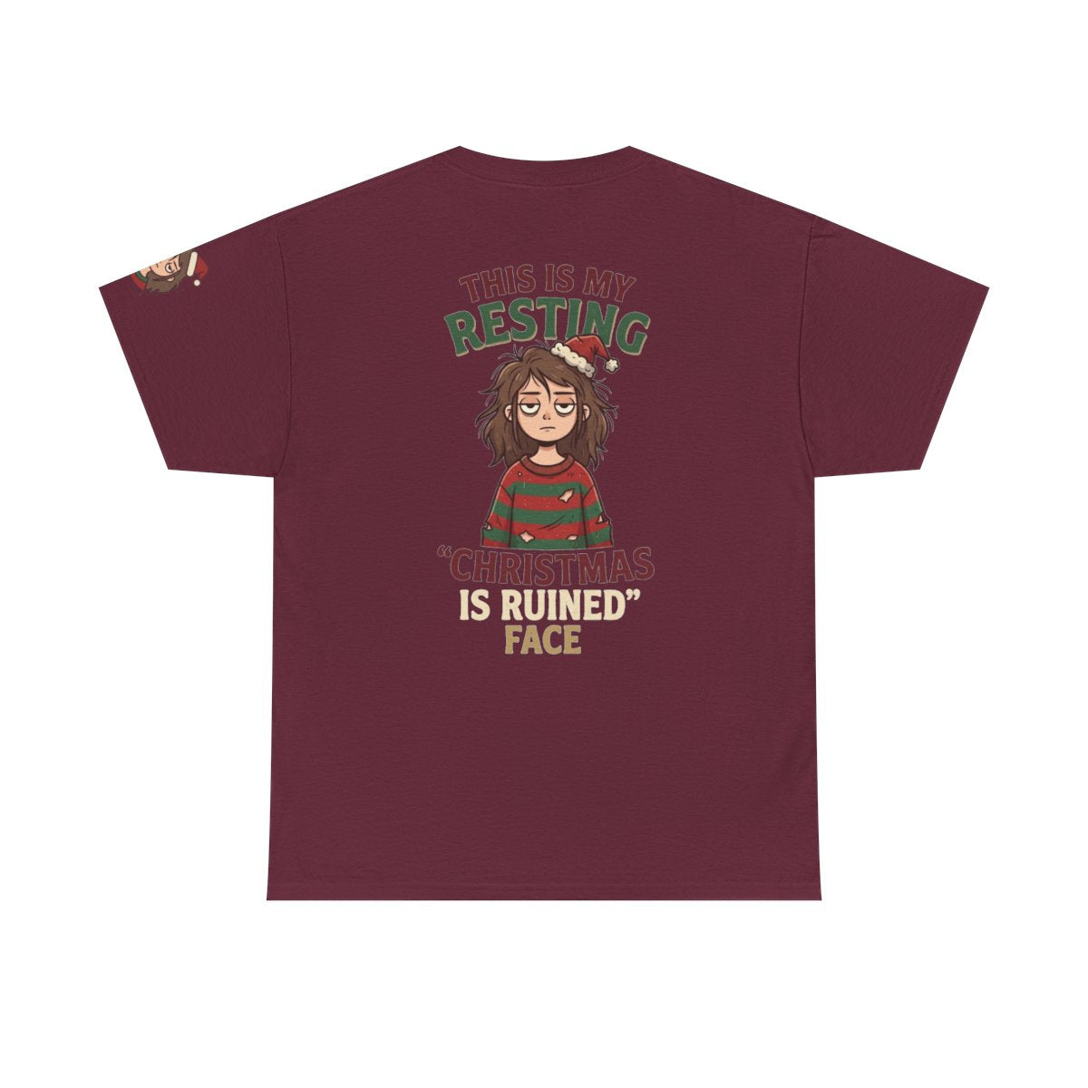 Color: Maroon | Christmas Is Ruined Premium Graphic Tee