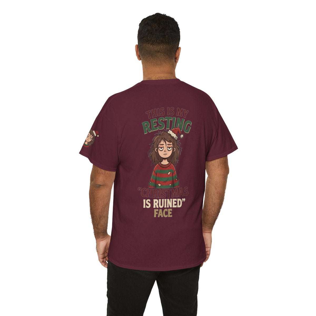Color: Maroon | Christmas Is Ruined Premium Graphic Tee