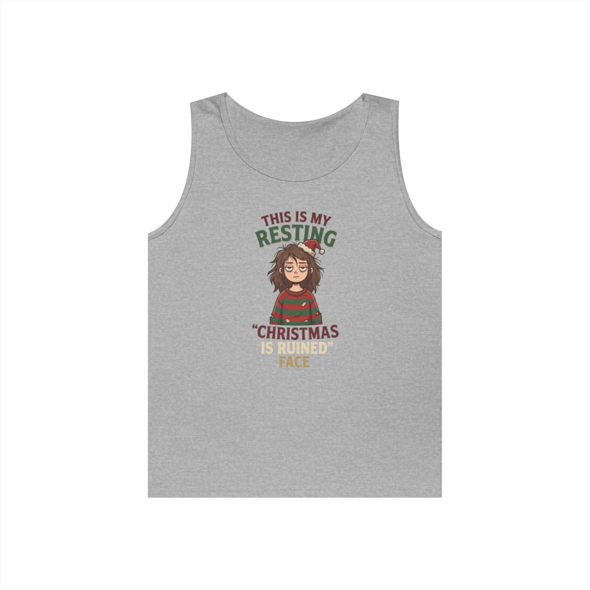 Color: Sport Grey | Christmas Is Ruined Tank Top
