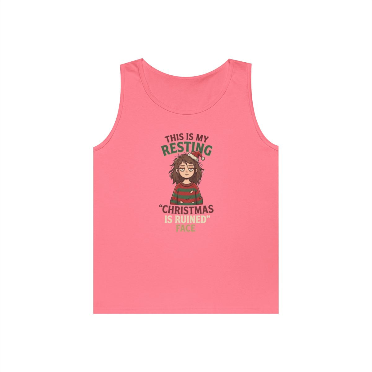 Color: Safety Pink | Christmas Is Ruined Tank Top