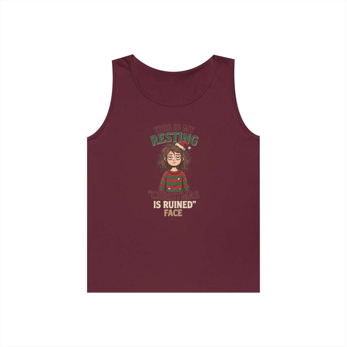 Color: Maroon | Christmas Is Ruined Tank Top