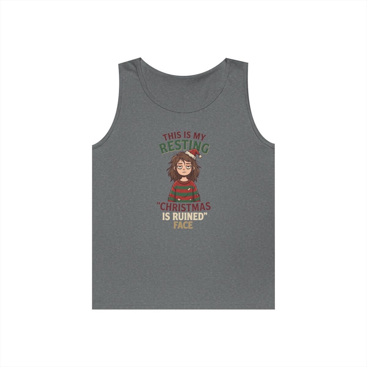 Color: Graphite Heather | Christmas Is Ruined Tank Top