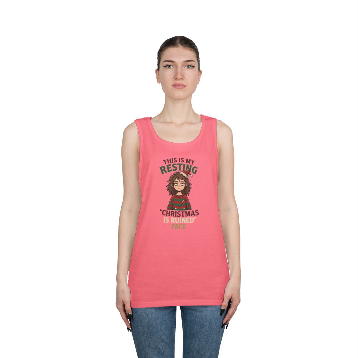 Color: Safety Pink | Christmas Is Ruined Tank Top