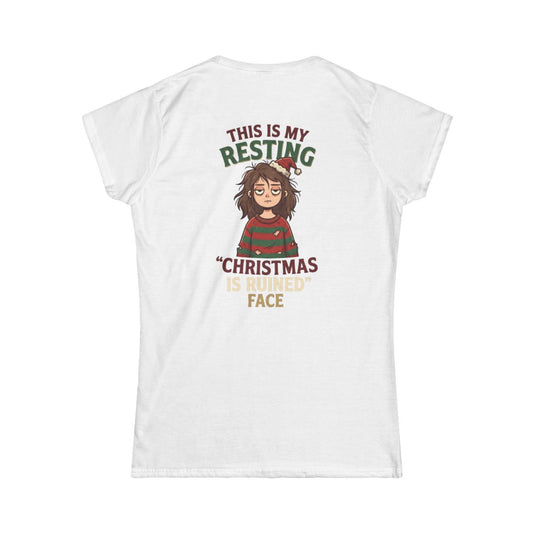 Color: White | Christmas Is Ruined Women's Tee