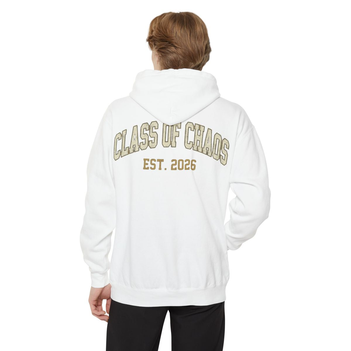 Color: White | Class of Chaos Garment-Dyed Hoodie