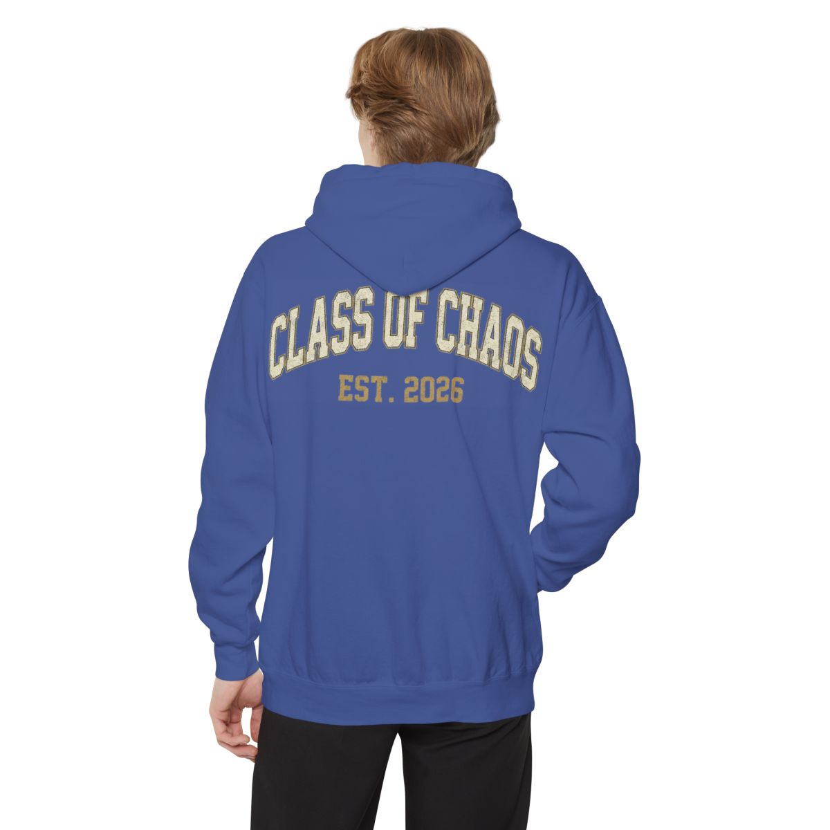 Color: Flo Blue | Class of Chaos Garment-Dyed Hoodie