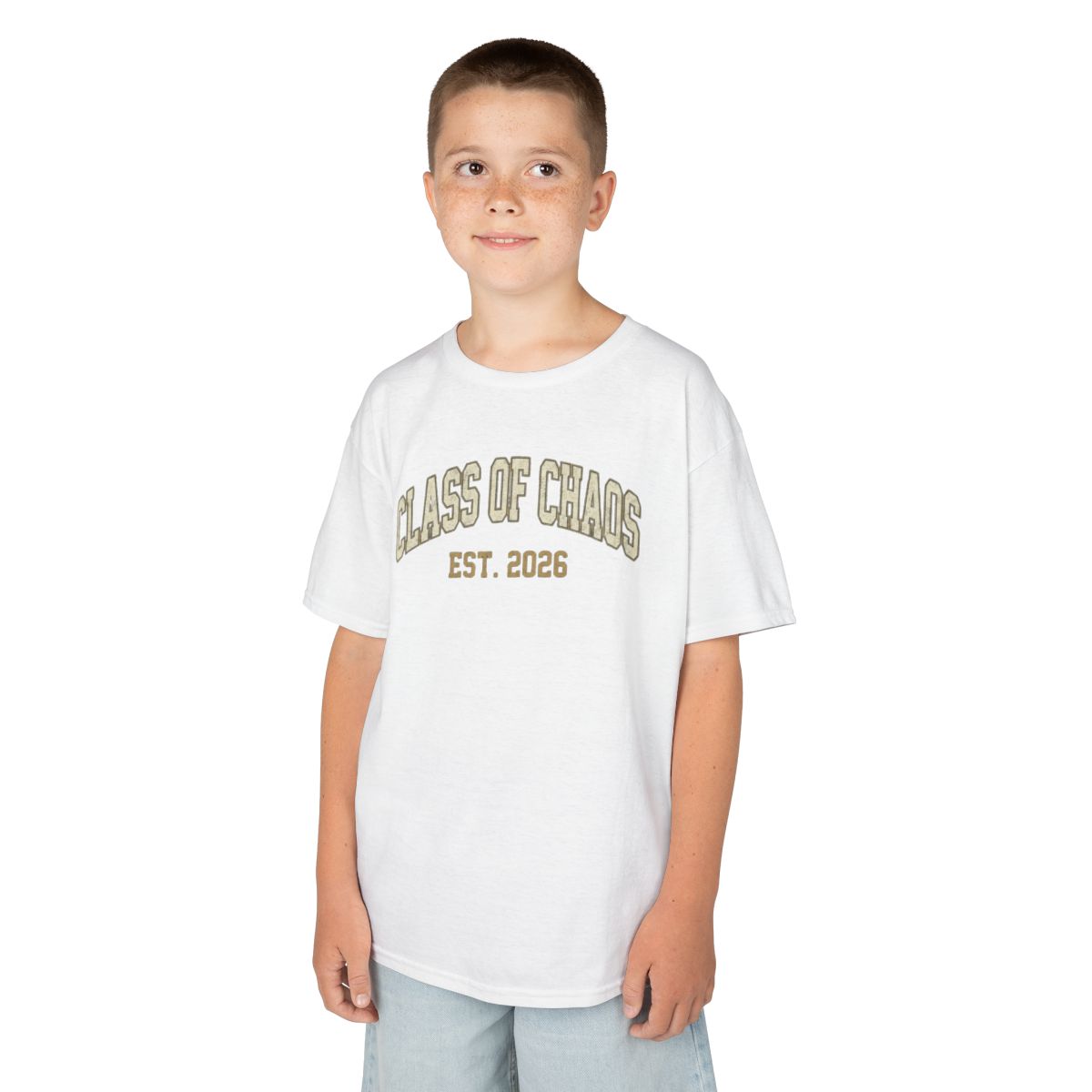 Color: White | Class of Chaos Kids Tee