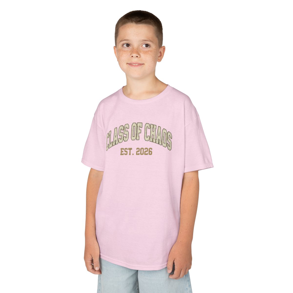 Color: Light Pink | Class of Chaos Kids Tee