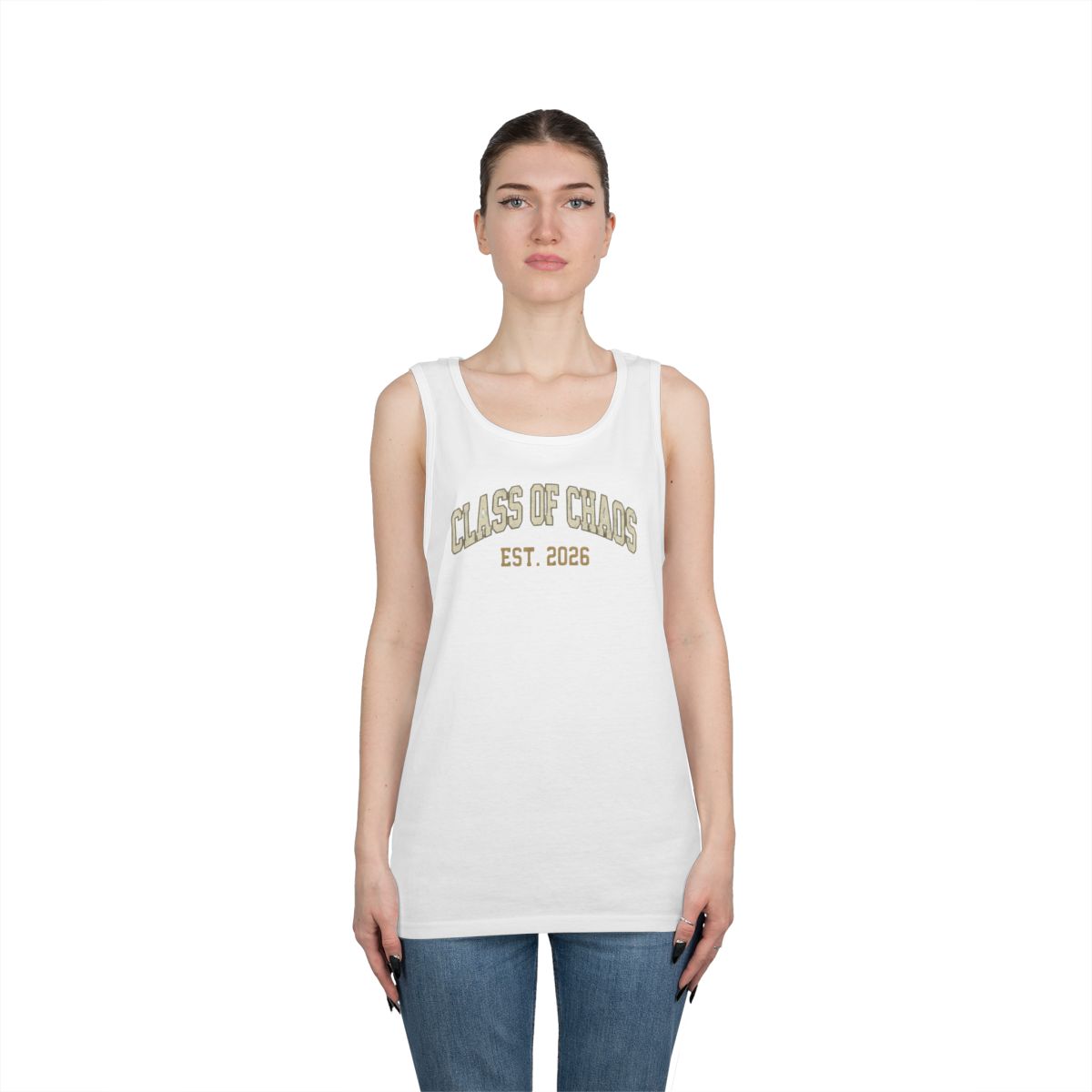 Color: White | Class of Chaos Tank Top