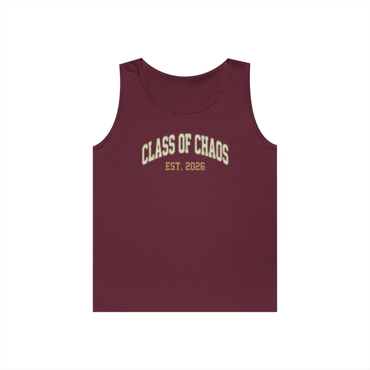 Color: Maroon | Class of Chaos Tank Top