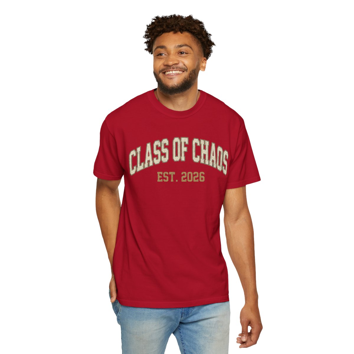 Color: Red | Class of Chaos Unisex Garment-Dyed Tee