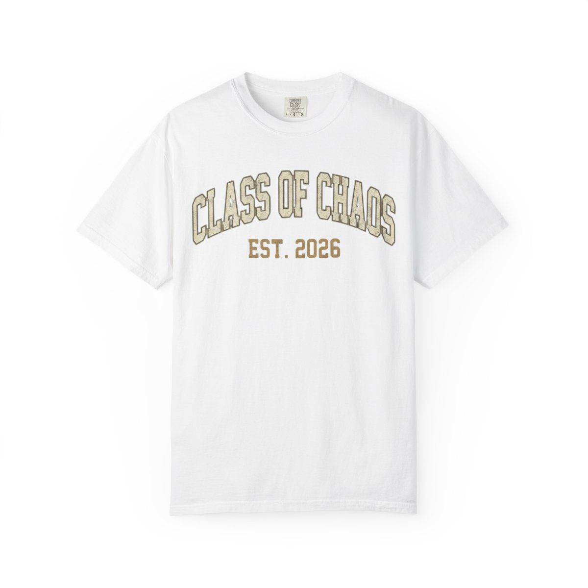 Color: White | Class of Chaos Unisex Garment-Dyed Tee