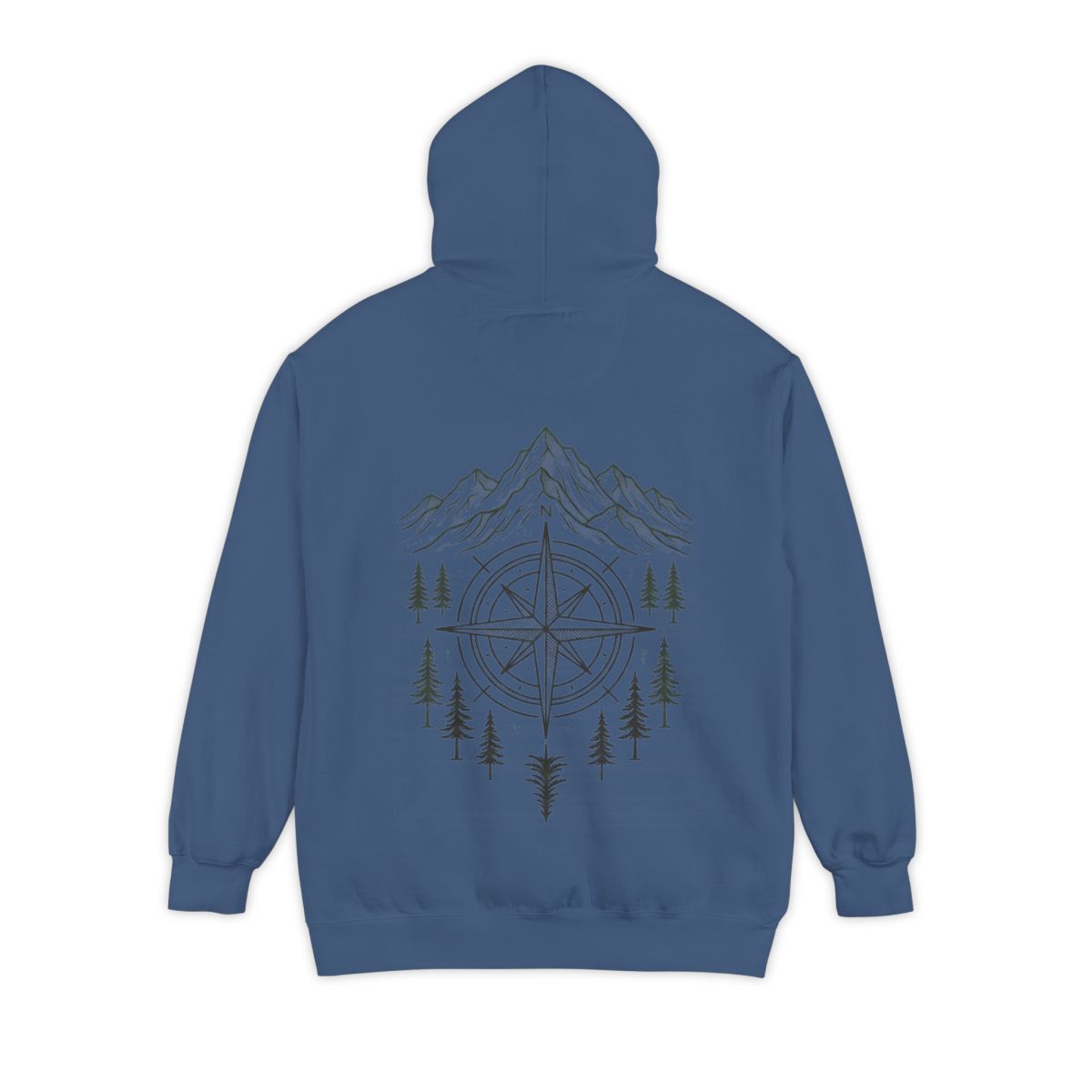 Color: True Navy | Compass Garment-Dyed Hoodie