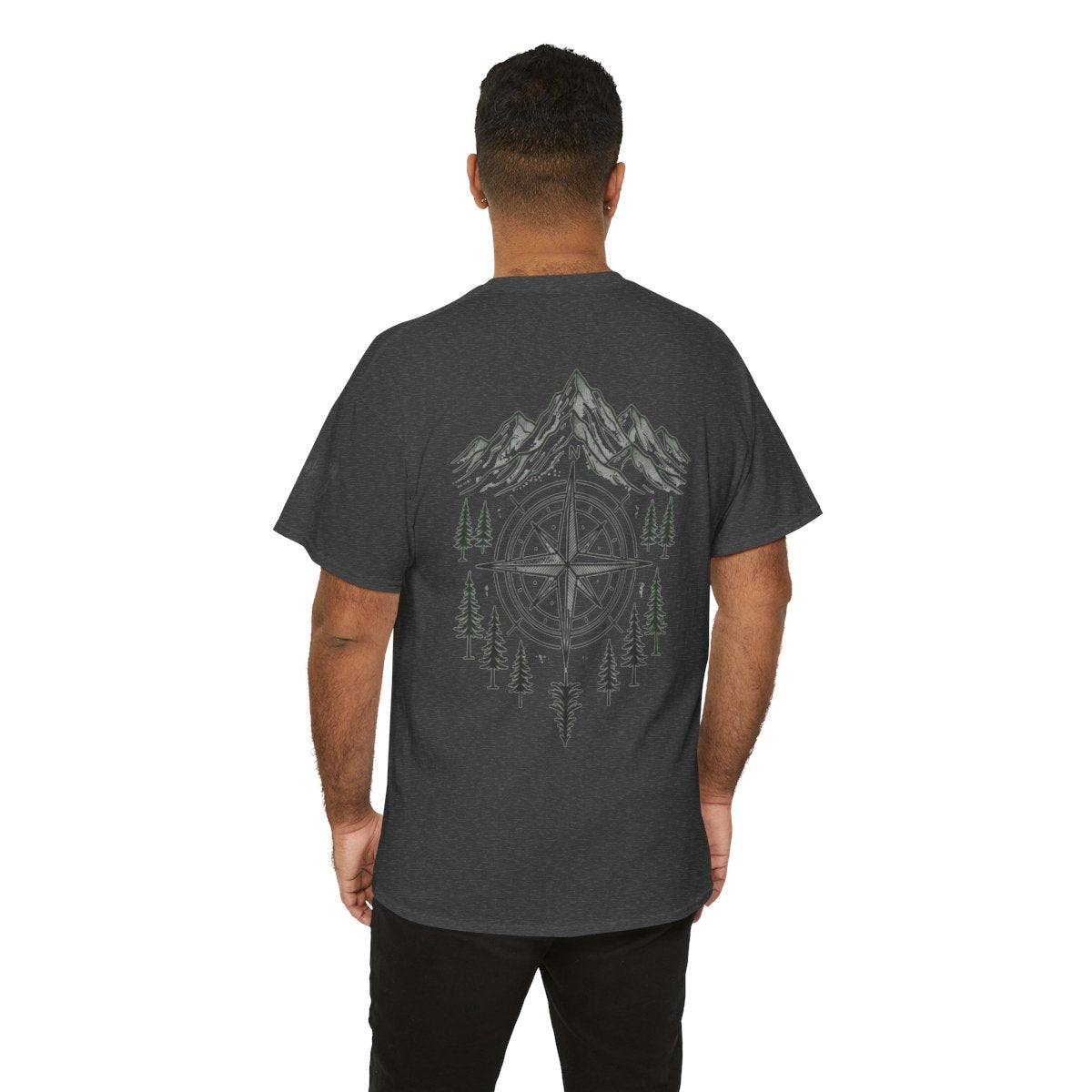Color: Dark Heather | Compass Premium Graphic Tee