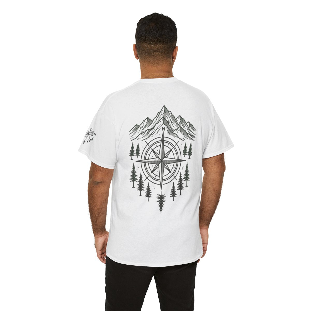 Color: White | Compass Premium Graphic Tee