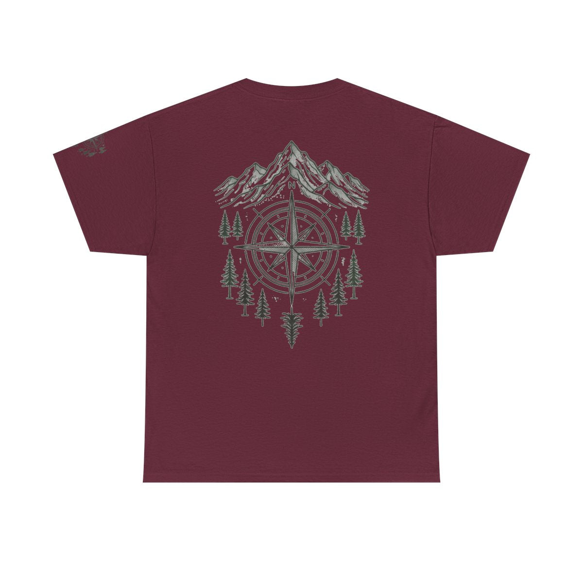 Color: Maroon | Compass Premium Graphic Tee