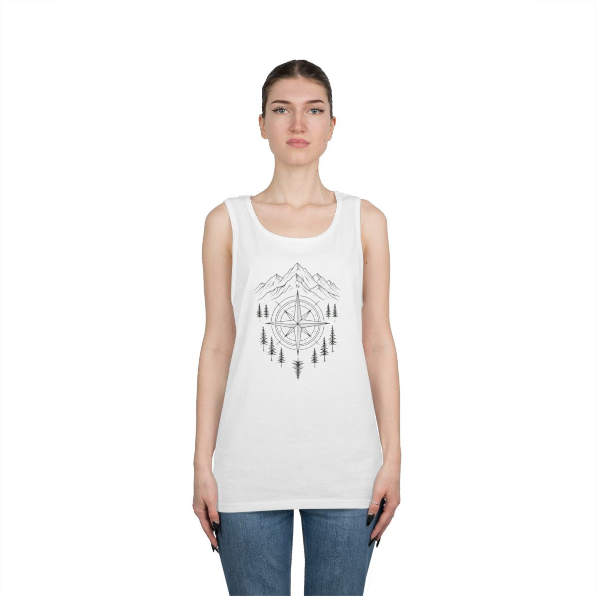 Color: White | Compass Tank Top