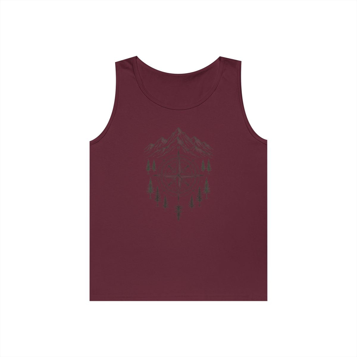 Color: Maroon | Compass Tank Top