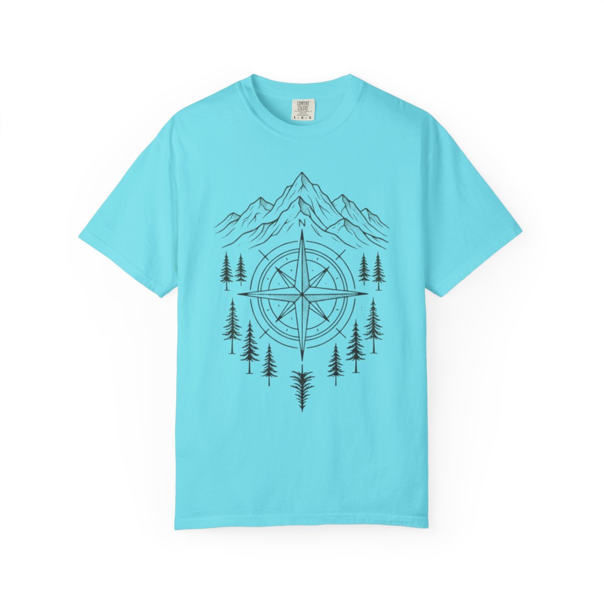 Color: Lagoon Blue | Compass Unisex Garment-Dyed Tee