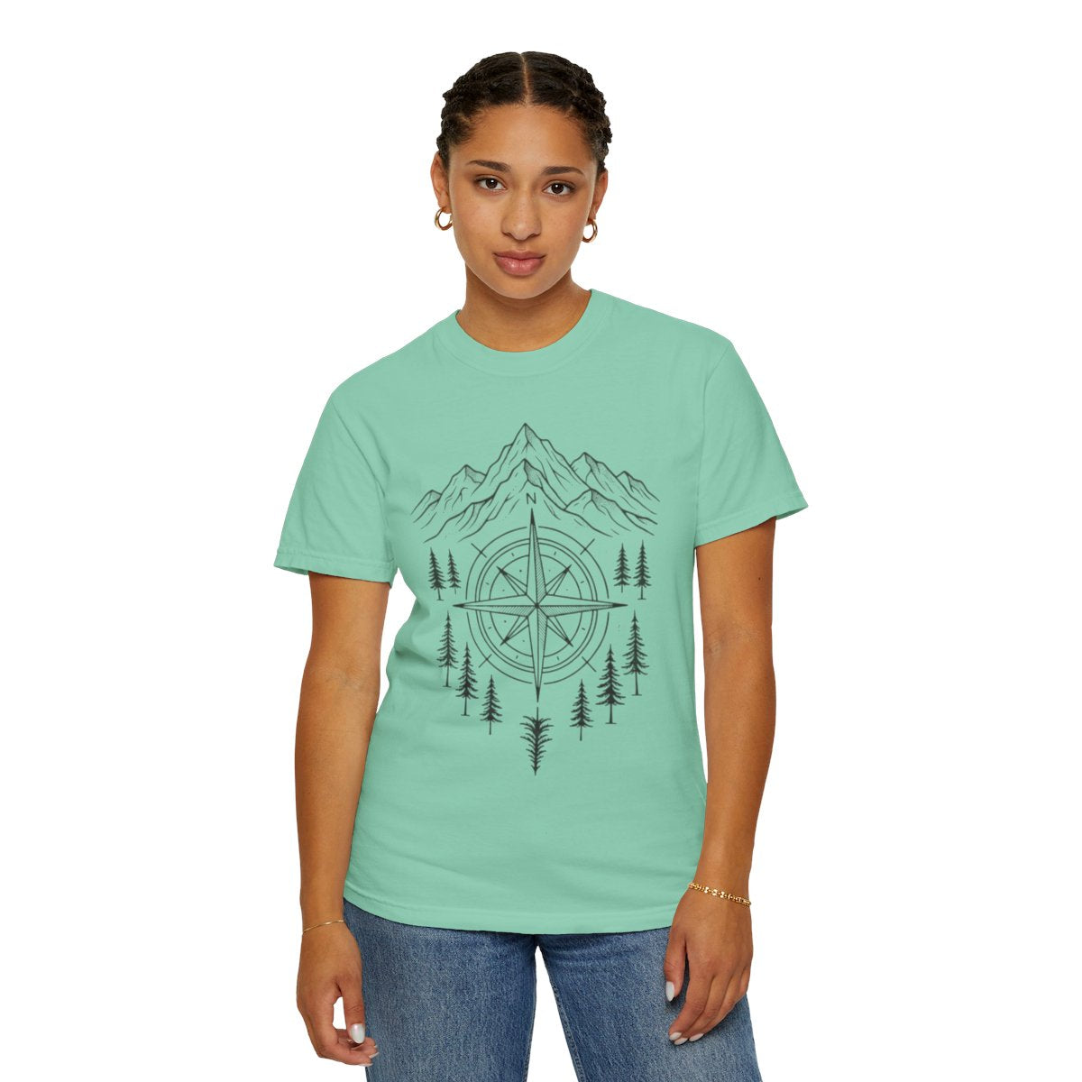 Color: Island Reef | Compass Unisex Garment-Dyed Tee