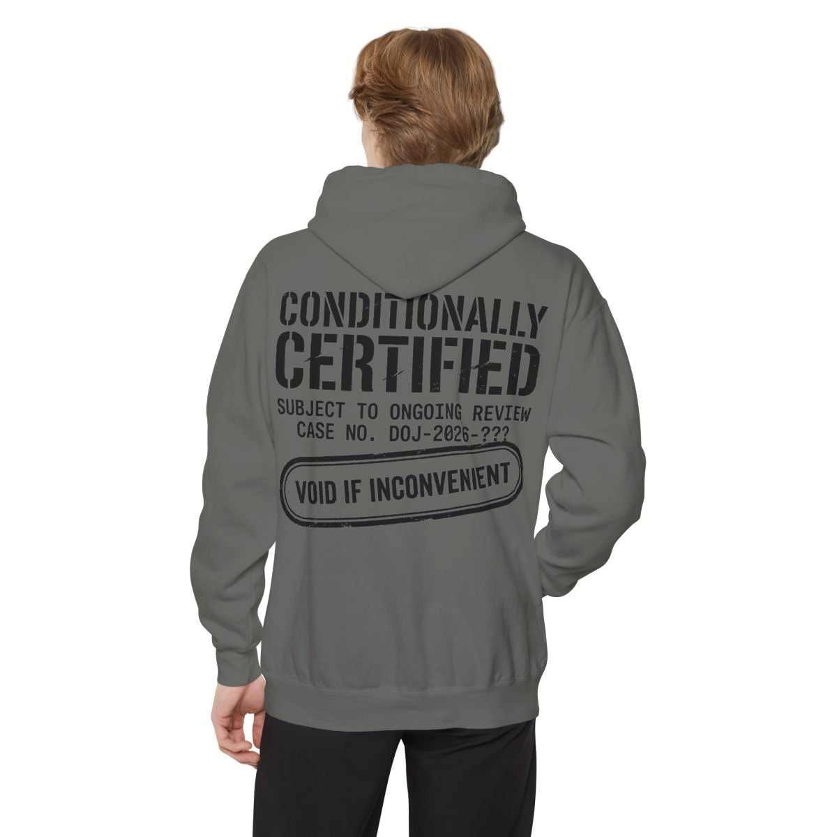 Color: Grey | Conditionally Certified Garment-Dyed Hoodie