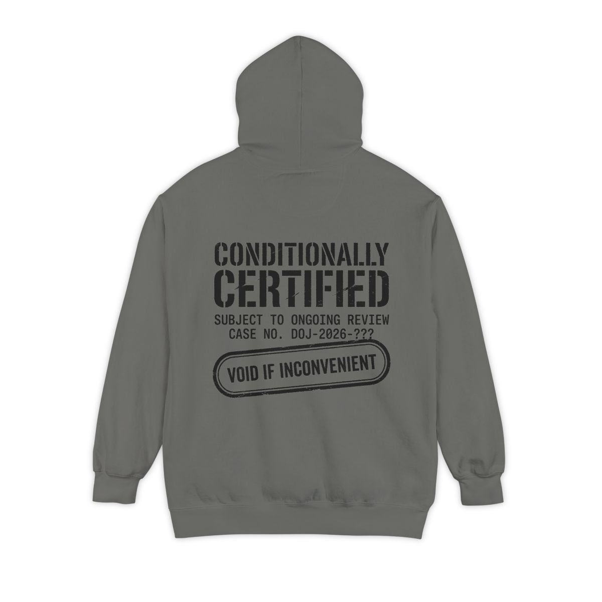 Color: Grey | Conditionally Certified Garment-Dyed Hoodie