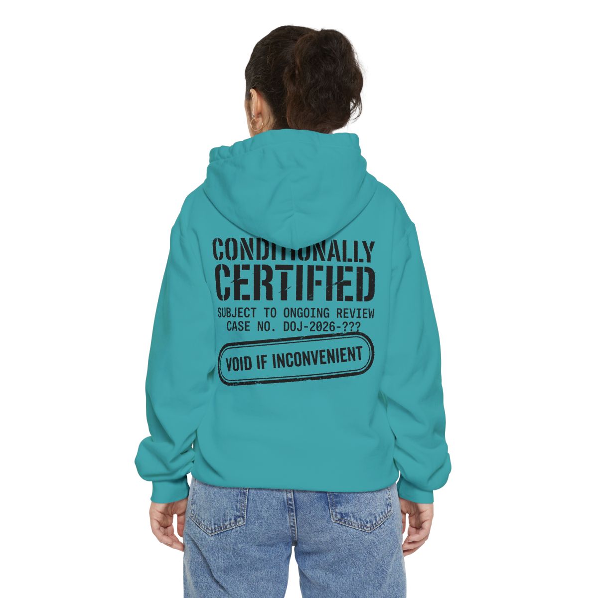Color: Seafoam | Conditionally Certified Garment-Dyed Hoodie