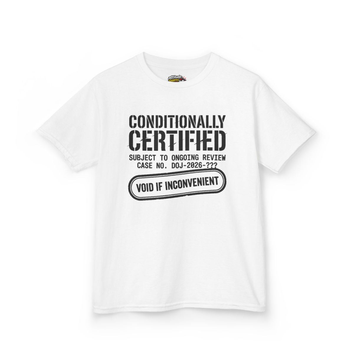 Color: White | Conditionally Certified Kids Tee
