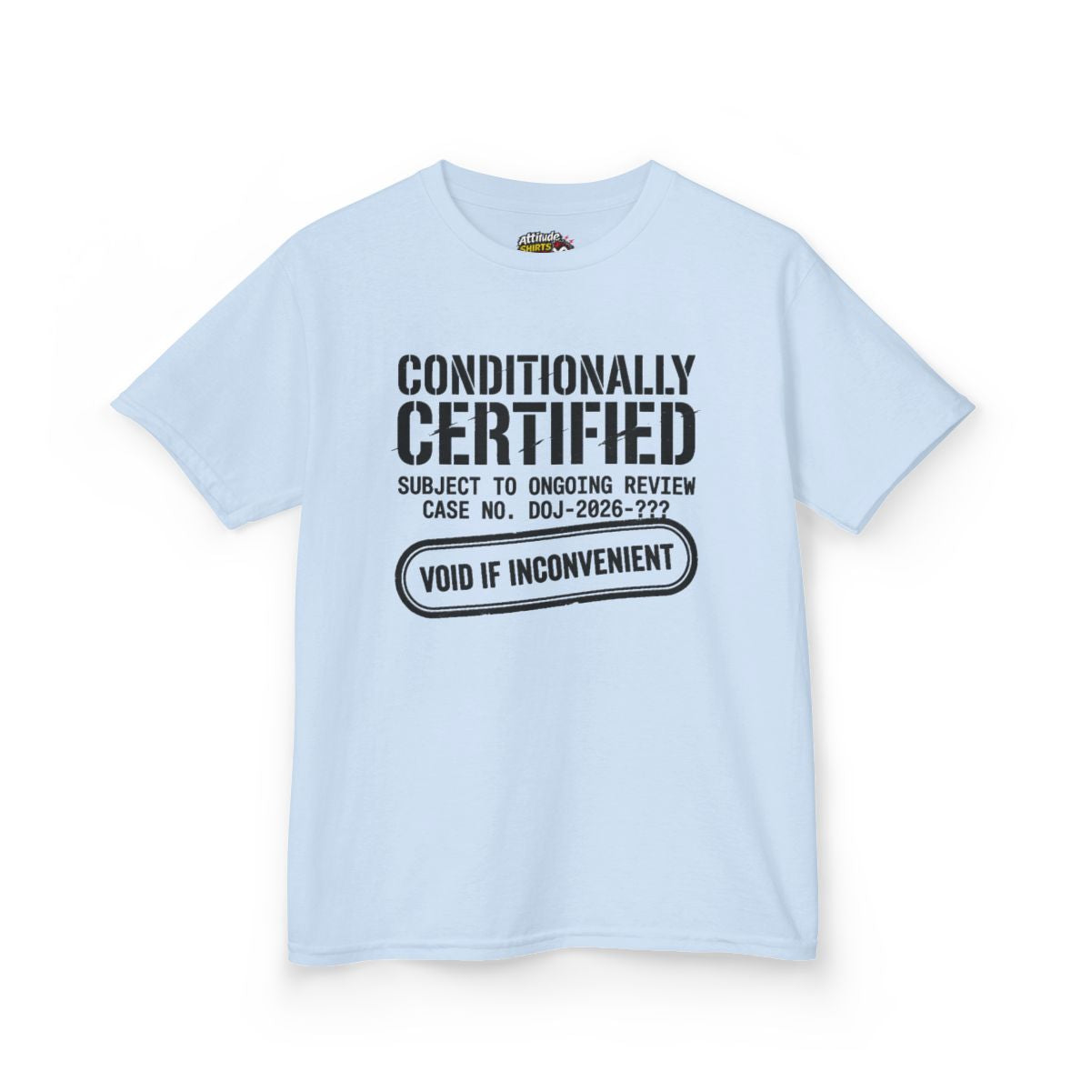 Color: Light Blue | Conditionally Certified Kids Tee