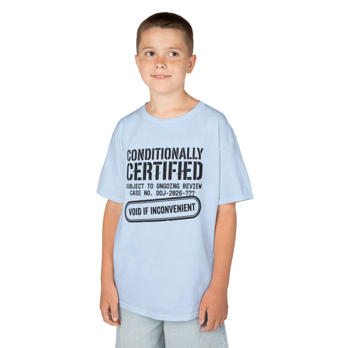 Color: Light Blue | Conditionally Certified Kids Tee