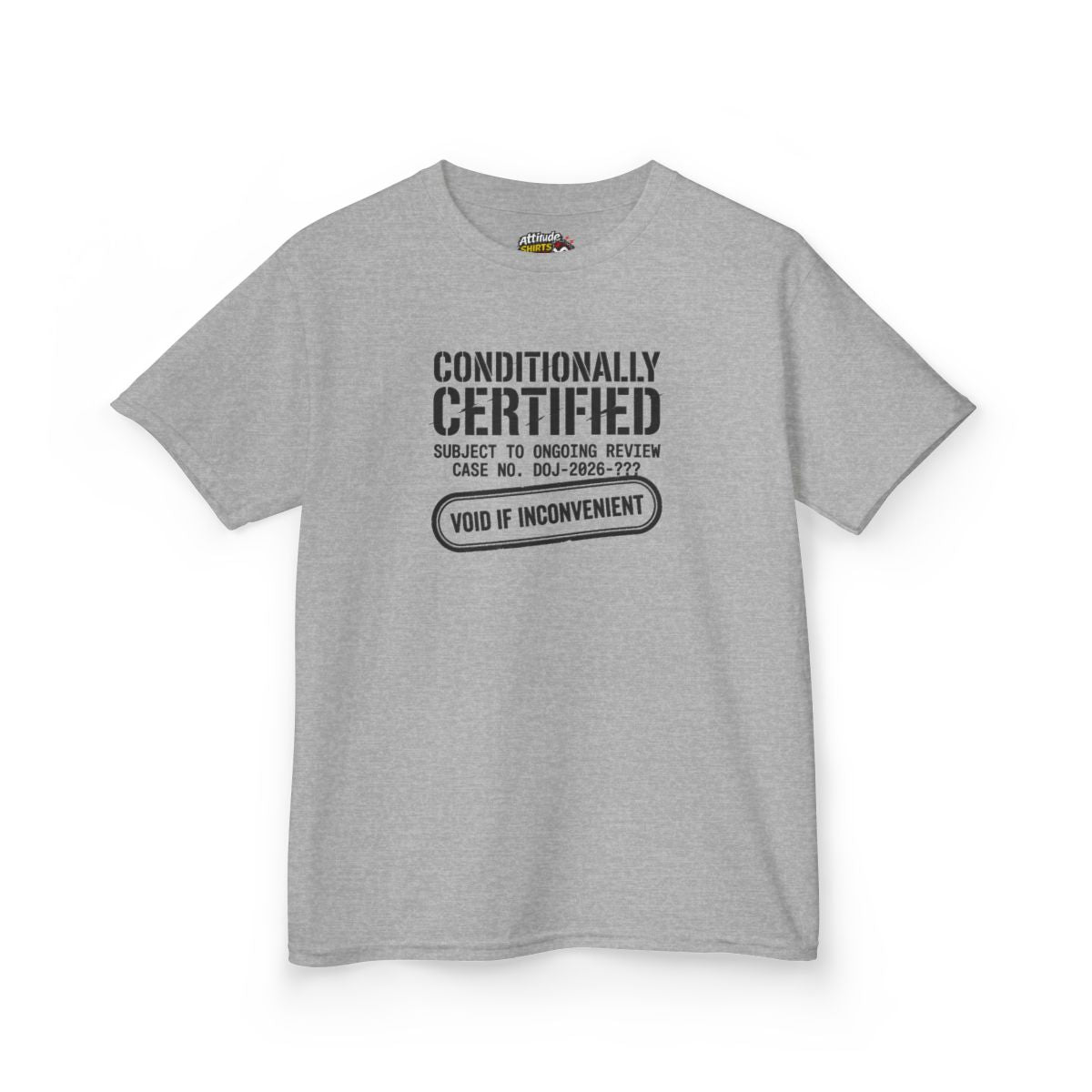 Color: Sport Grey | Conditionally Certified Kids Tee