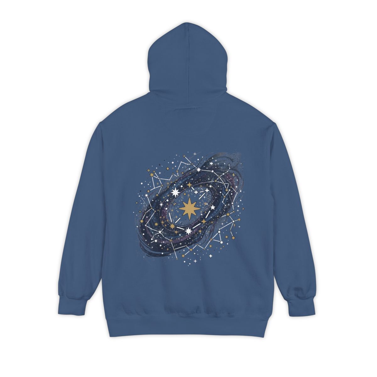 Color: True Navy | Constellation Map (Dark Sky) Garment-Dyed Hoodie