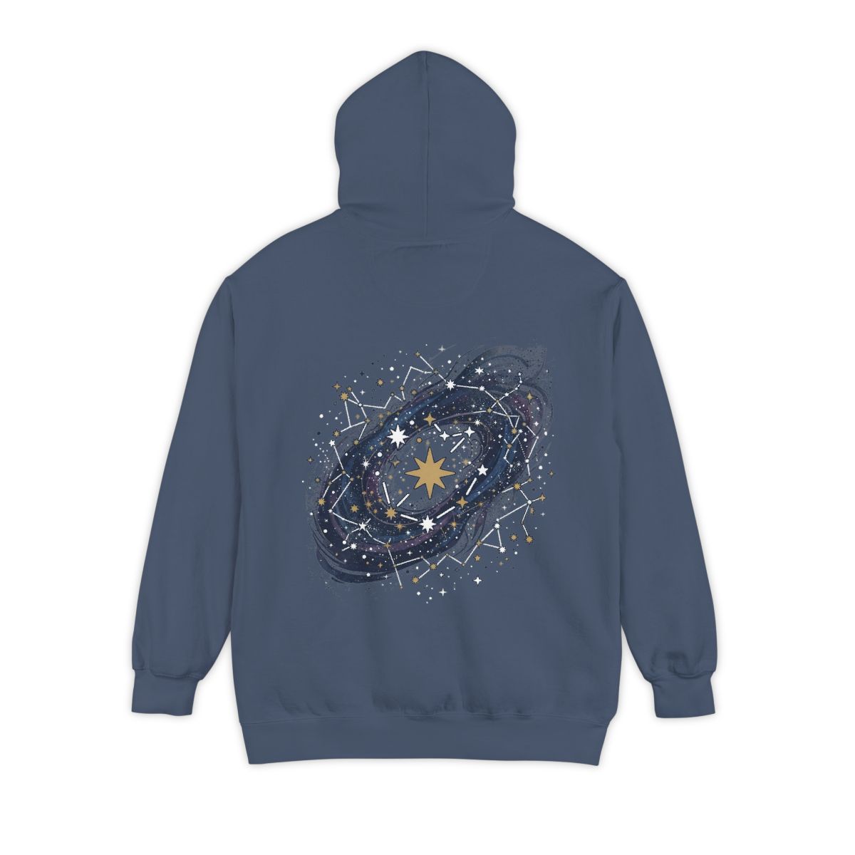 Color: Denim | Constellation Map (Dark Sky) Garment-Dyed Hoodie