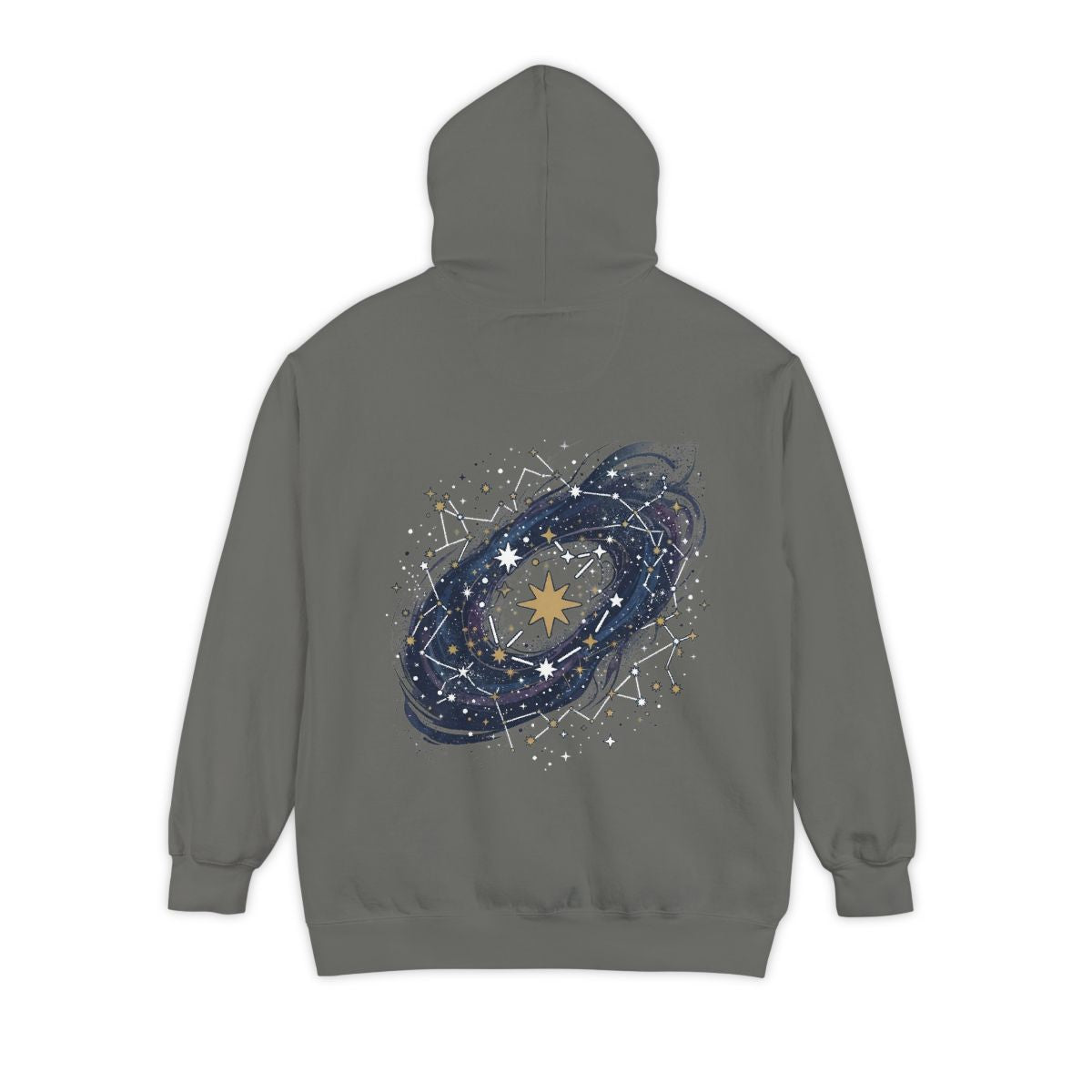 Color: Grey | Constellation Map (Dark Sky) Garment-Dyed Hoodie