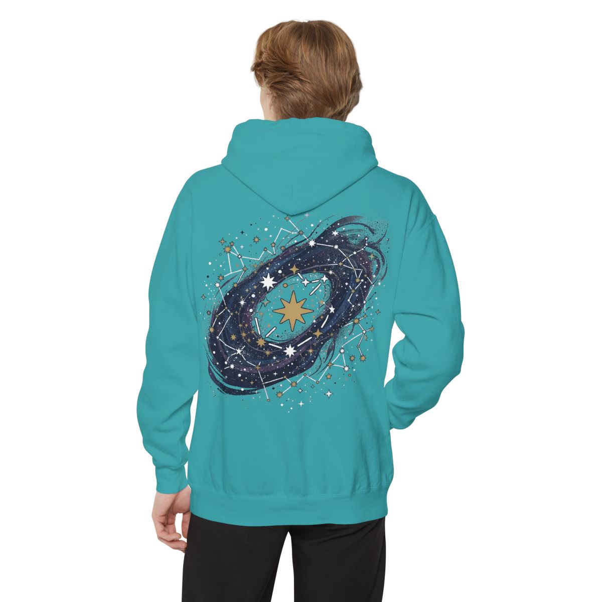 Color: Seafoam | Constellation Map (Dark Sky) Garment-Dyed Hoodie