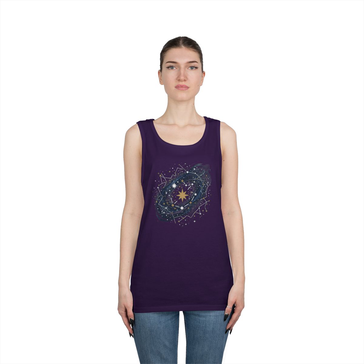 Color: Purple | Constellation Map (Dark Sky) Tank Top