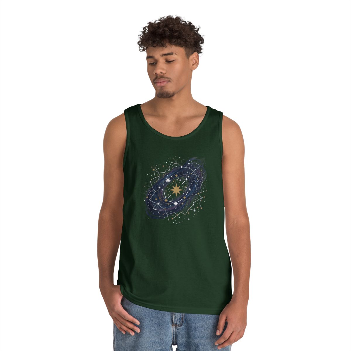 Color: Forest Green | Constellation Map (Dark Sky) Tank Top