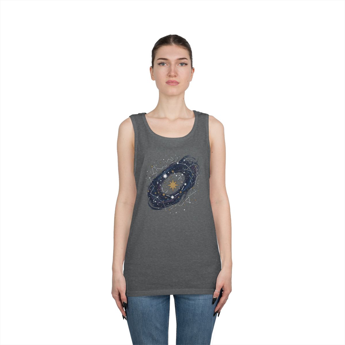 Color: Graphite Heather | Constellation Map (Dark Sky) Tank Top