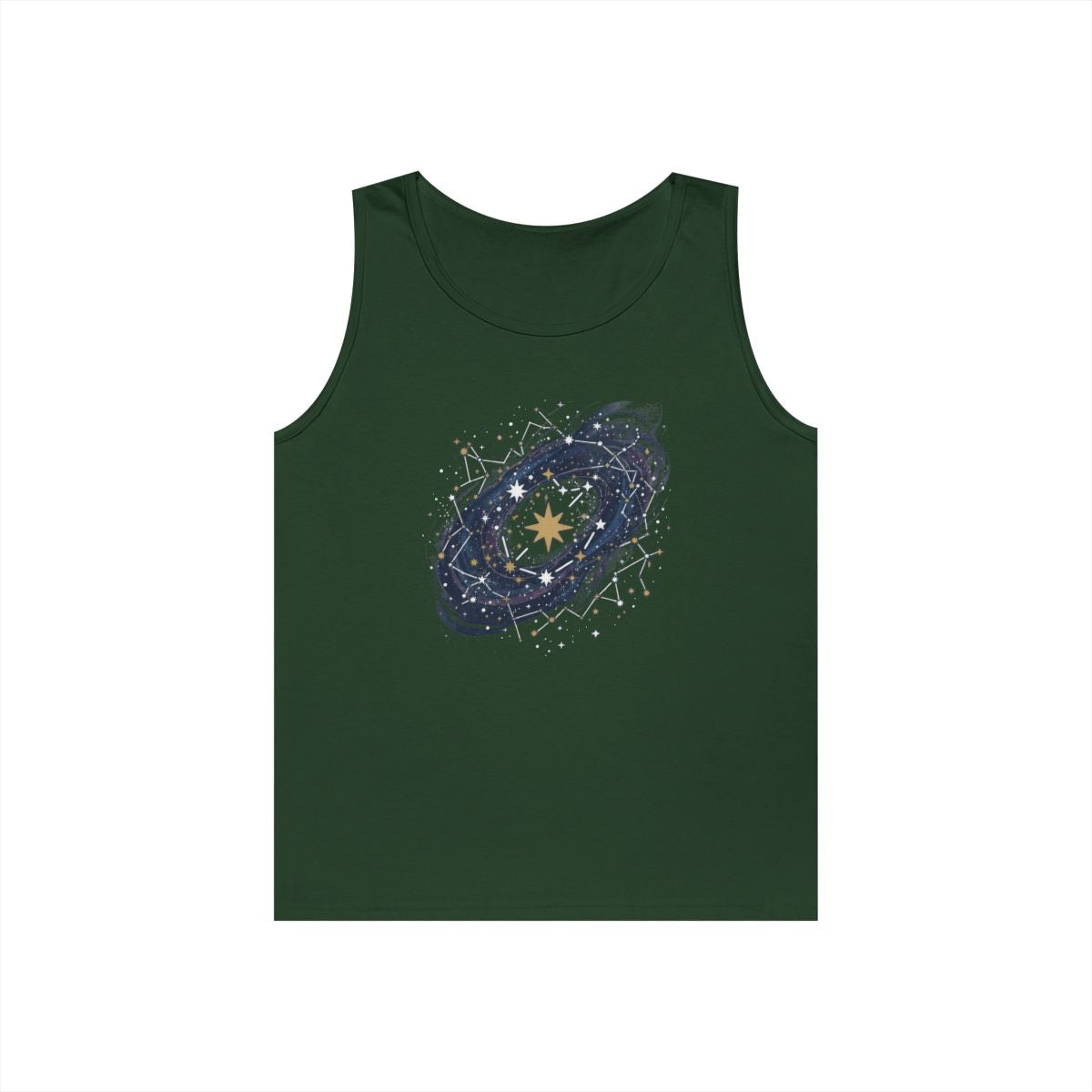 Color: Forest Green | Constellation Map (Dark Sky) Tank Top