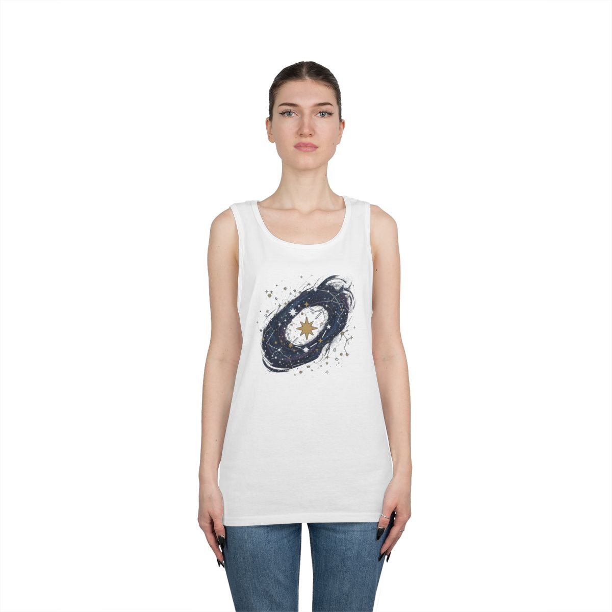 Color: White | Constellation Map (Dark Sky) Tank Top