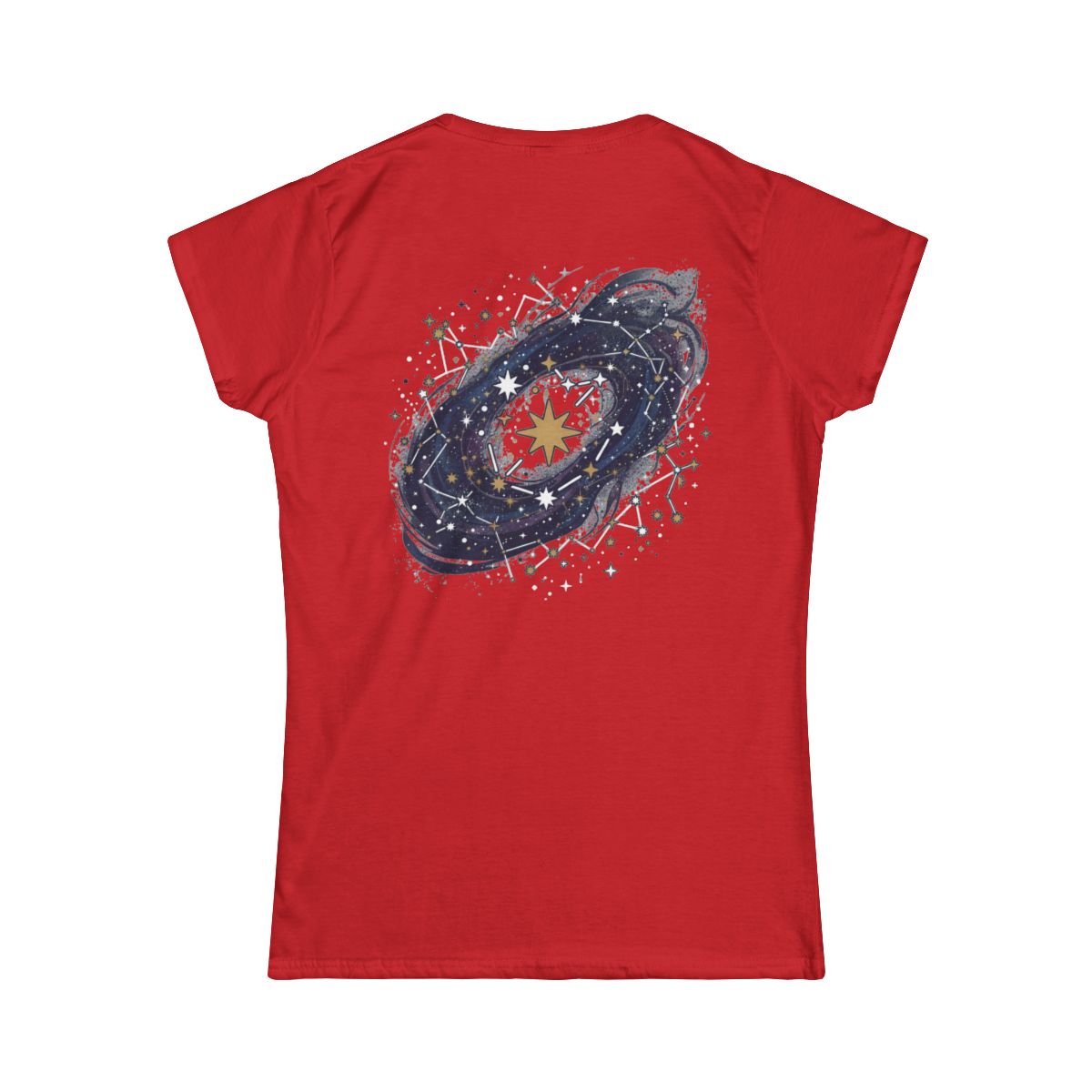 Color: Red | Constellation Map (Dark Sky) Women's Tee