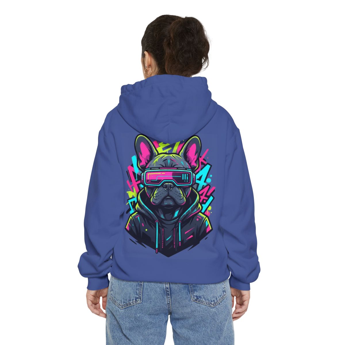 Color: Flo Blue | Cool Pup Garment-Dyed Hoodie