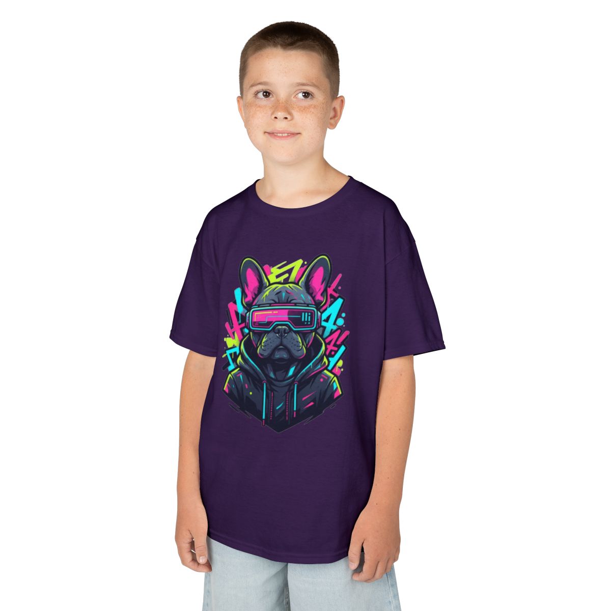 Color: Purple | Cool Pup Kids Tee