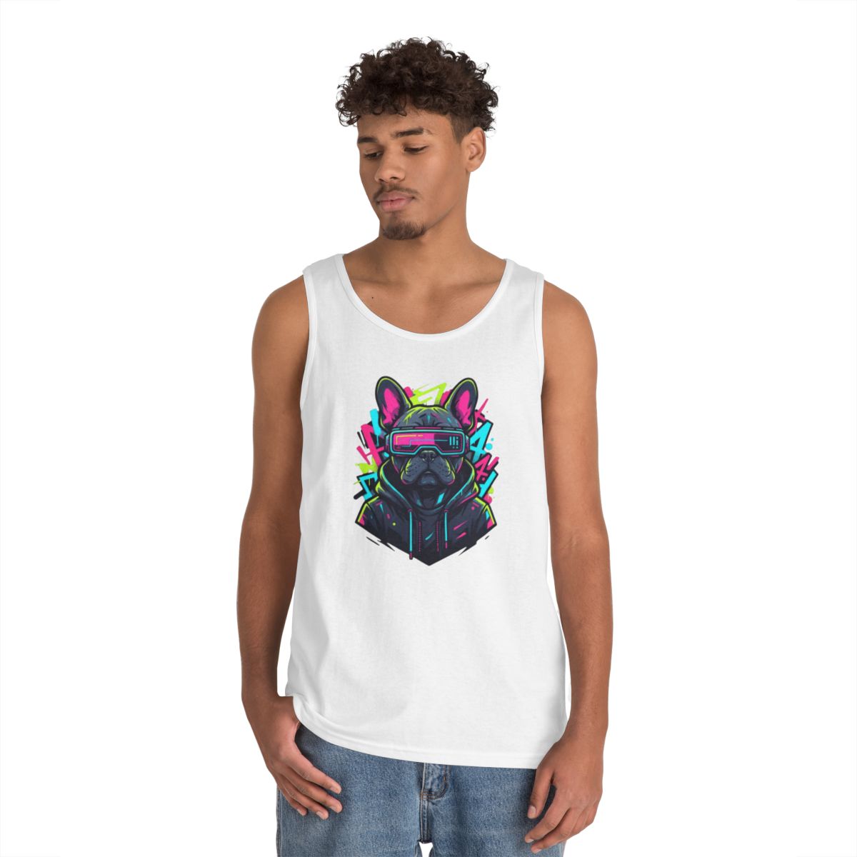 Color: White | Cool Pup Tank Top