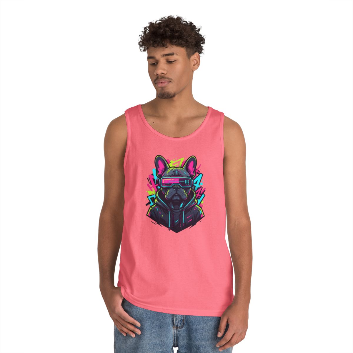 Color: Safety Pink | Cool Pup Tank Top