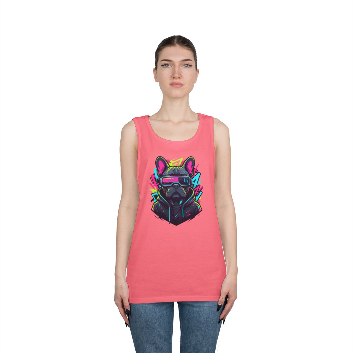 Color: Safety Pink | Cool Pup Tank Top