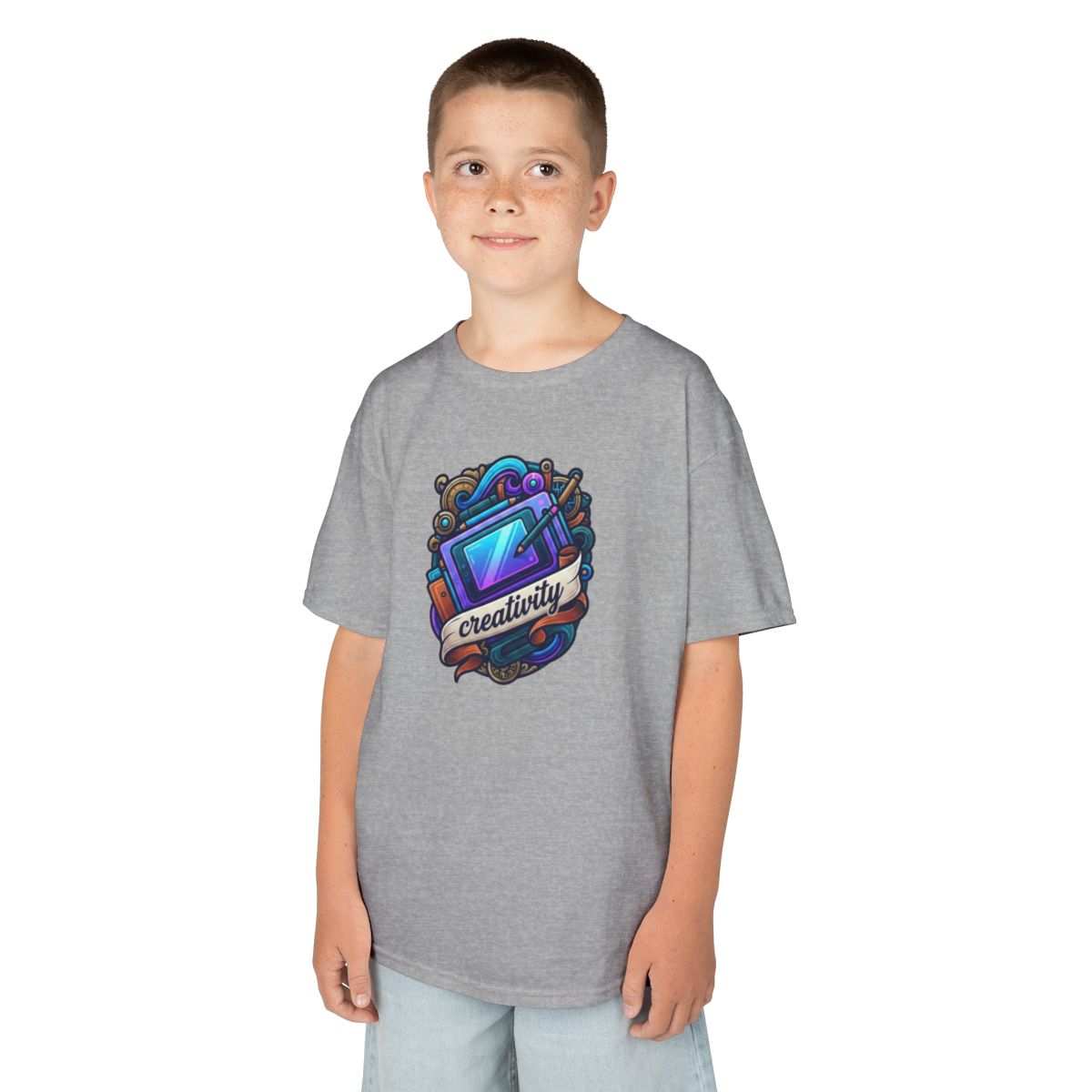 Color: Sport Grey | Creativity Kids Tee